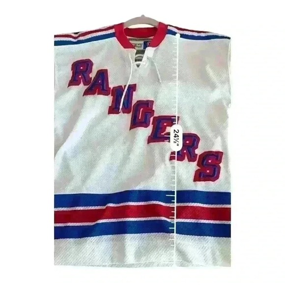 Vintage New York Rangers Jersey Fleury #14 Embroidered CCM Size Small - Picture 4 of 10